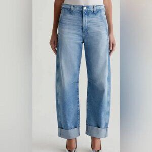 AG Adriano Goldschmied Mercer Cuffed High Rise Barrel Jean Size 26